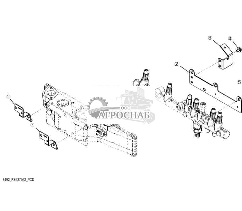 8492 Крепежные детали жгута проводов двигателя 